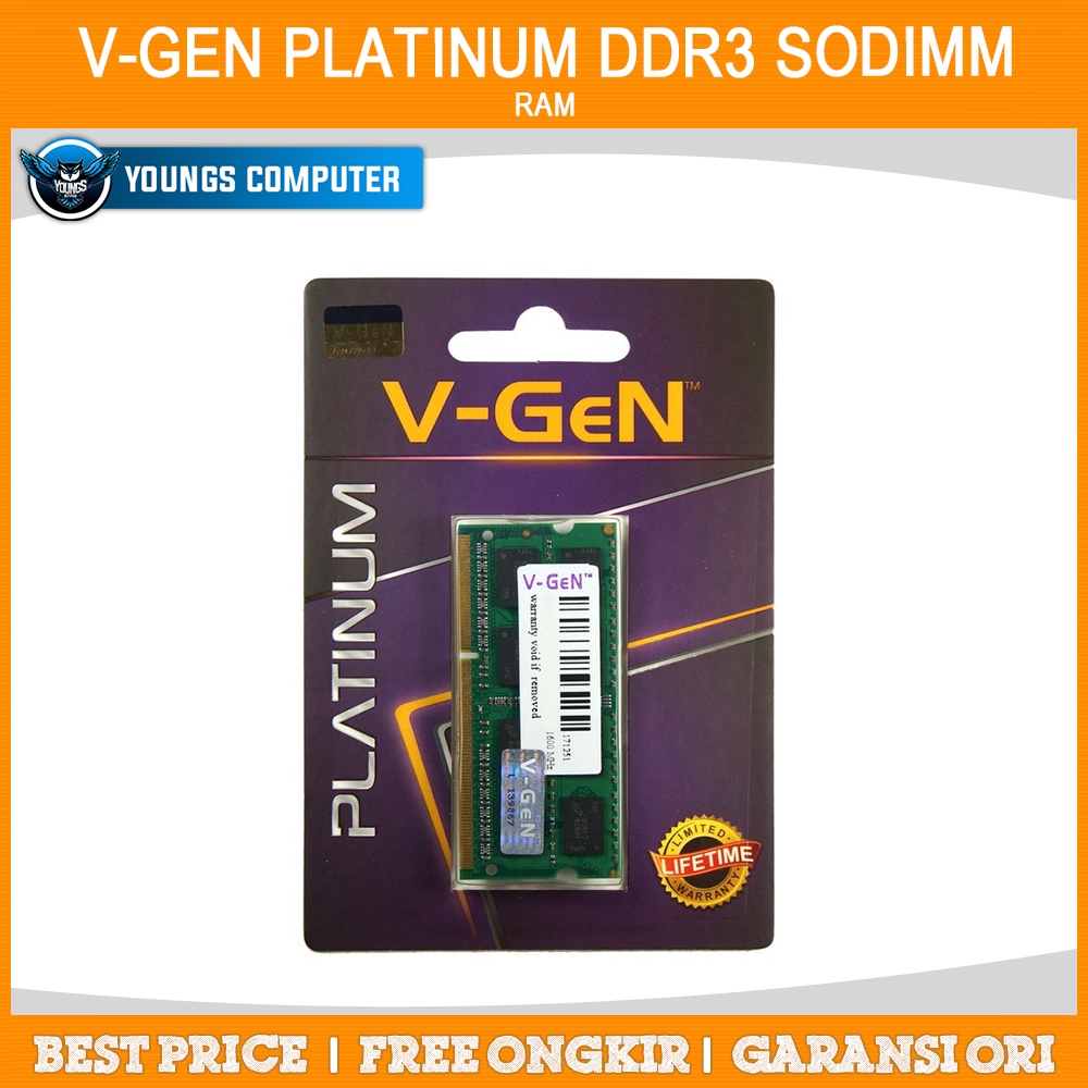 Ram Laptop V-Gen Platinum DDR3 8GB 1333/1600 (Sodimm) Vgen LV PC 12800