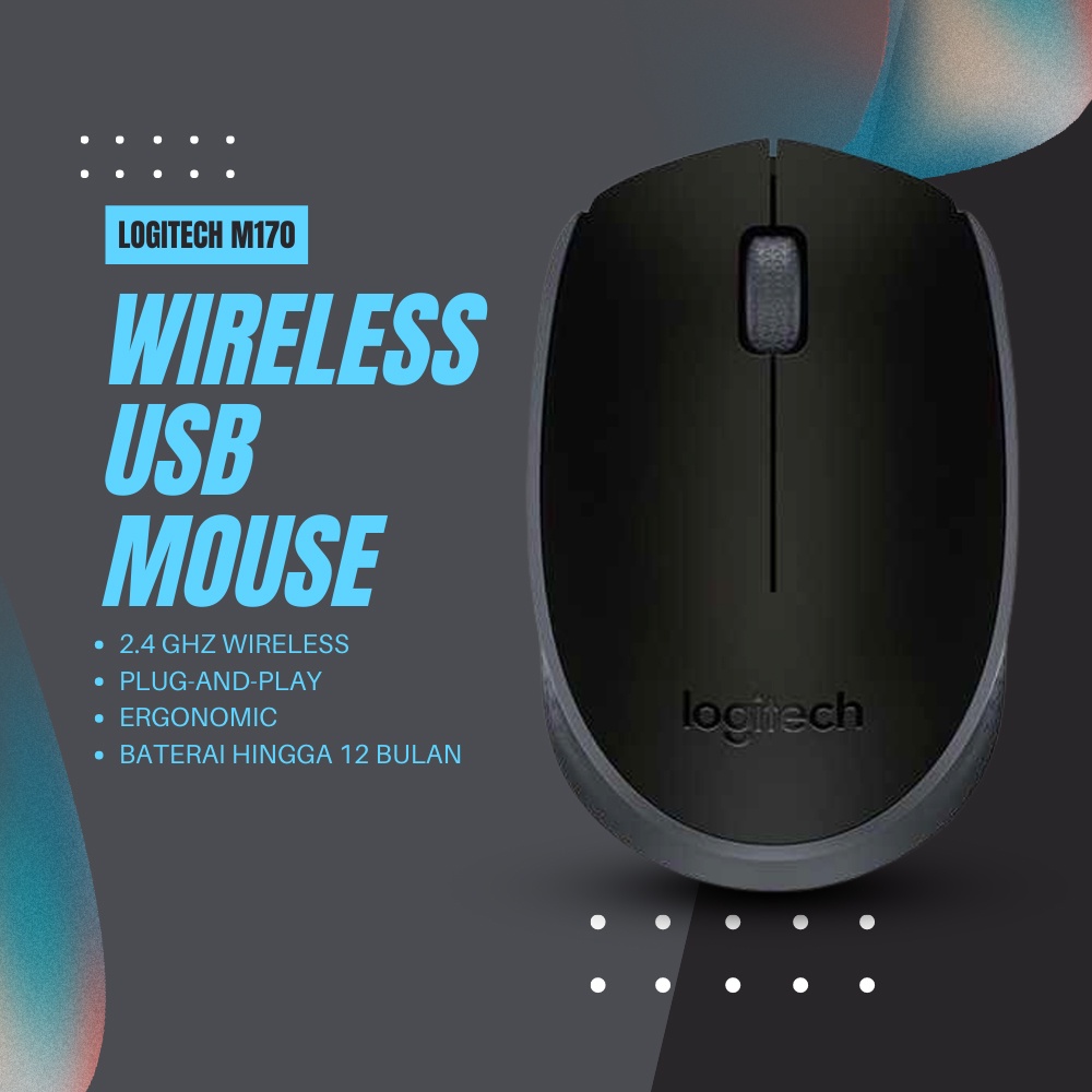GV5 Logitech Wireless Usb Mouse M170 Black Or-i