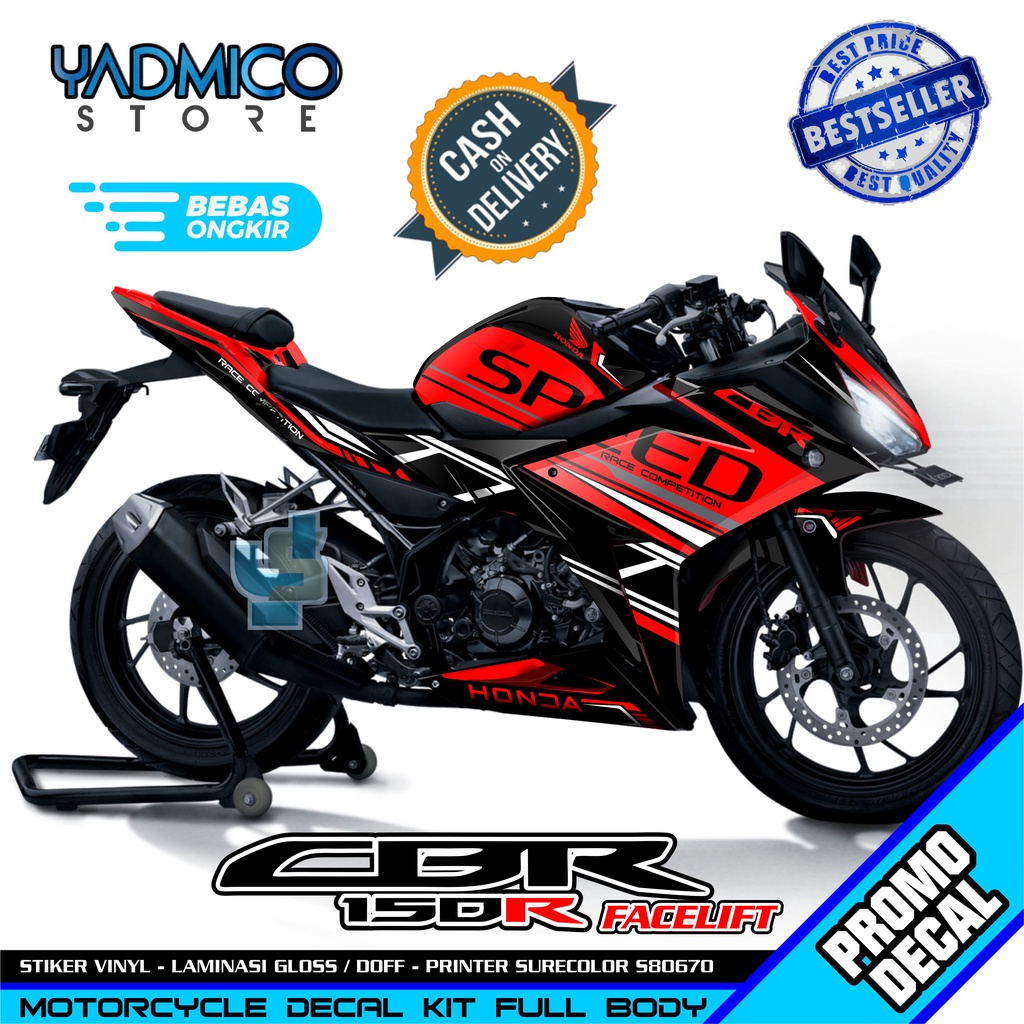 Decal CBR 150R Facelift Full Body - Stiker Motor CBR 150R Facelift Full Body - Decal Hologram CBR 15
