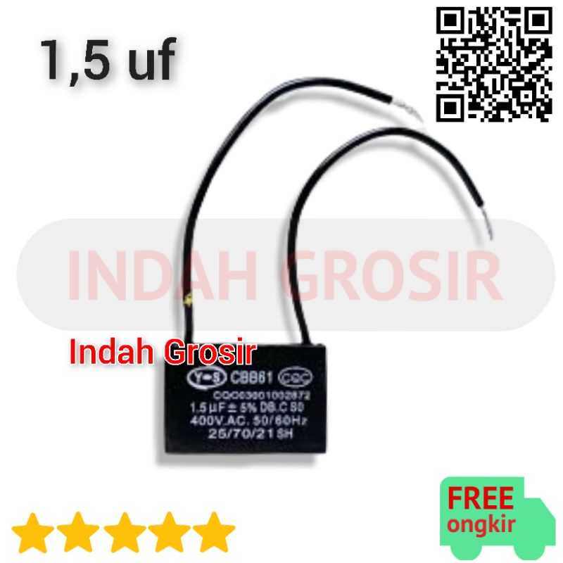 CAPASITOR kipas angin 1,5 UF | kapasitor 1,5 micro