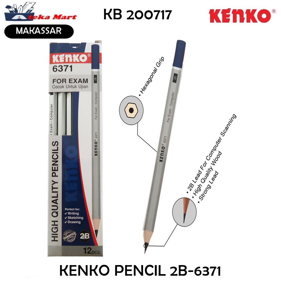

[BOX/12PCS] KENKO PENSIL 2B 6371