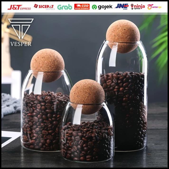 

Coffee Bean Glass Canister Storage Jar / Toples Botol Kaca Biji Kopi