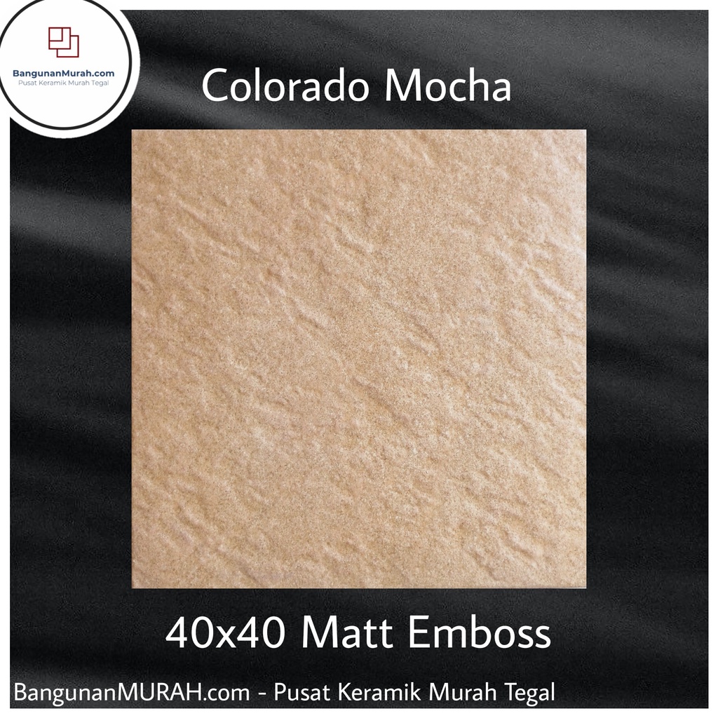 KUALITAS 1 Keramik Lantai 40x40 Colorado Mocha Matt Kasar Minimalis Motif Polos (Tegal Brebes Pemalang Slawi)