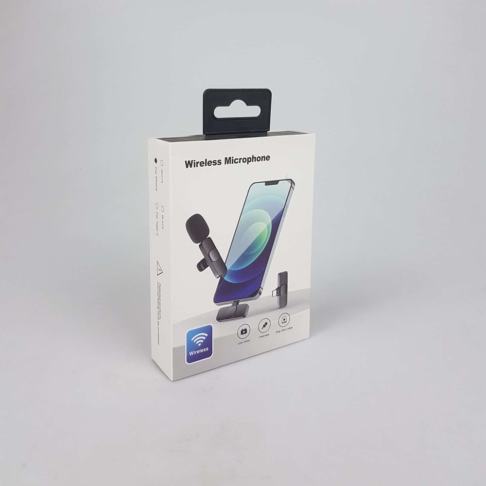 Mikrofon Nirkabel Mic Portabel Audio Video pembuatan Rekaman Wireless Microphone HP Klip