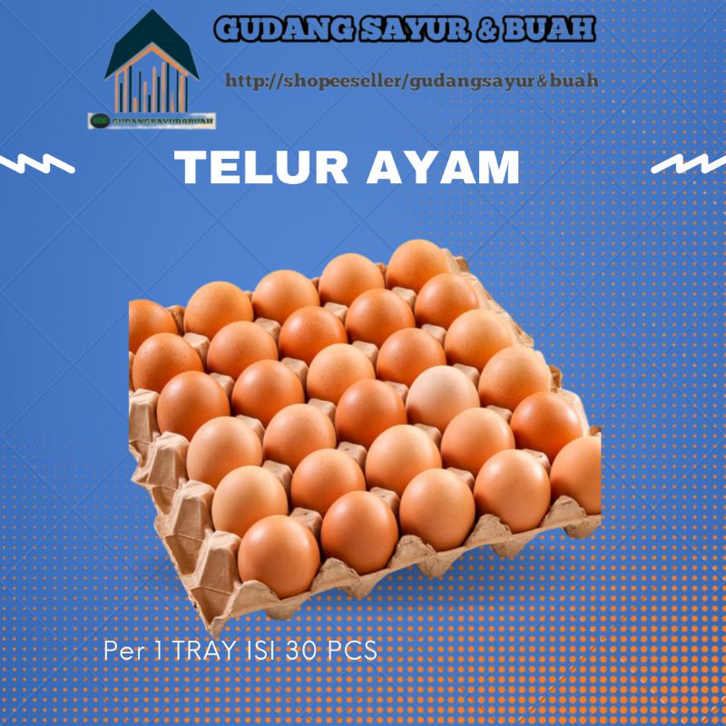 

Telur Ayam Negeri Super 1 Tray Isi 30 Butir