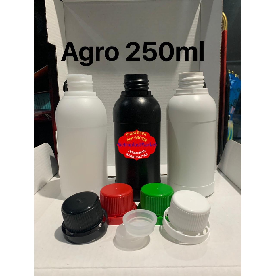 Botol agro 250 ml / botol labor 250ml/ botol HDPE 250ml