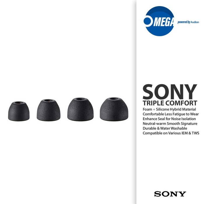 Terlaris Sony Triple Comfort Ep-Tc50 Foam+Silicone Eartips For In-Ear Iem & Tws