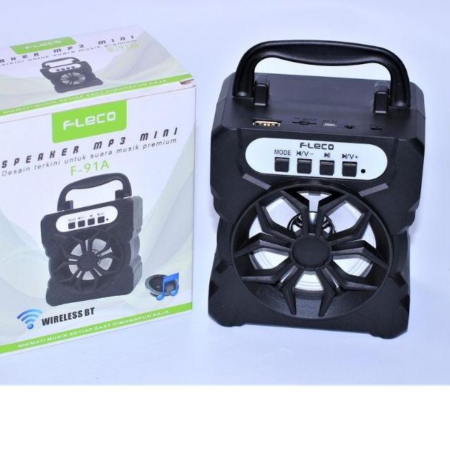 ⅎ Speaker Bluetooth Fleco F-91A/F-91B Super Bass /Musik Box Bluetooth /Salon Aktif Bluetooth Radio ➣