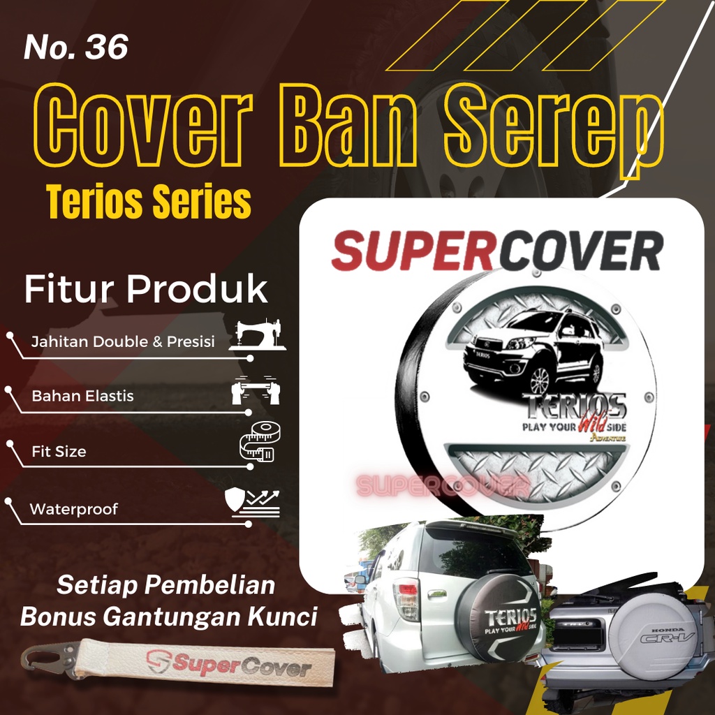 Sarung Ban Serep Daihatsu Terios Cover Ban Serep Kulit Sintetis Daihatsu Terios 36 Penutup Pelindung