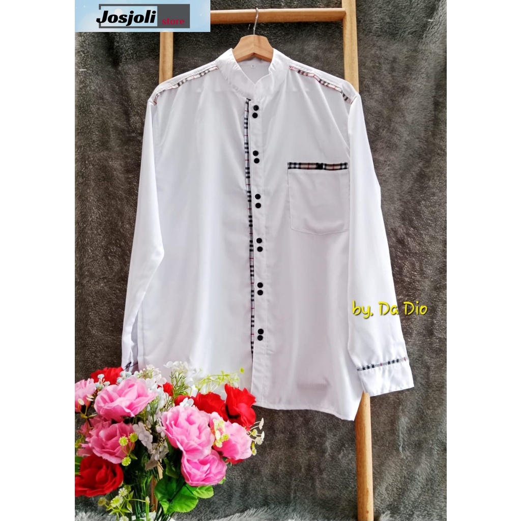 JOSJOLI_STORE/Baju Koko Zaidan/Atasan Pria Muslim Dewasa Lengan Panjang/L XL