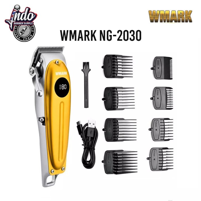 Terlaris Apr Wmark Ng-2030 All Metal Professional Hair Clipper Led Digital Display