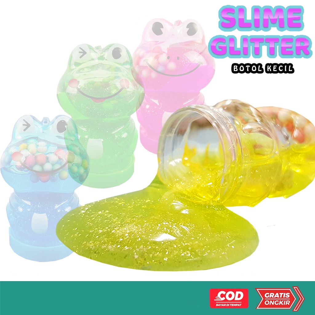 Mainan Anak Slime Mini Lucu / Clear Slime / Slime Mini Botol 24F