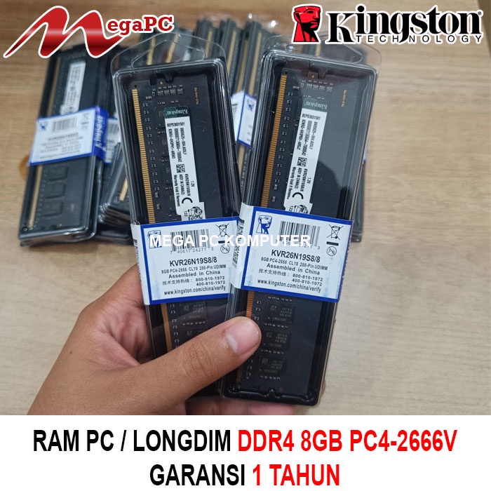 MEMORY RAM PC DDR4 8GB PC4 - 2666Mhz LONGDIM GARANSI 1 TAHUN