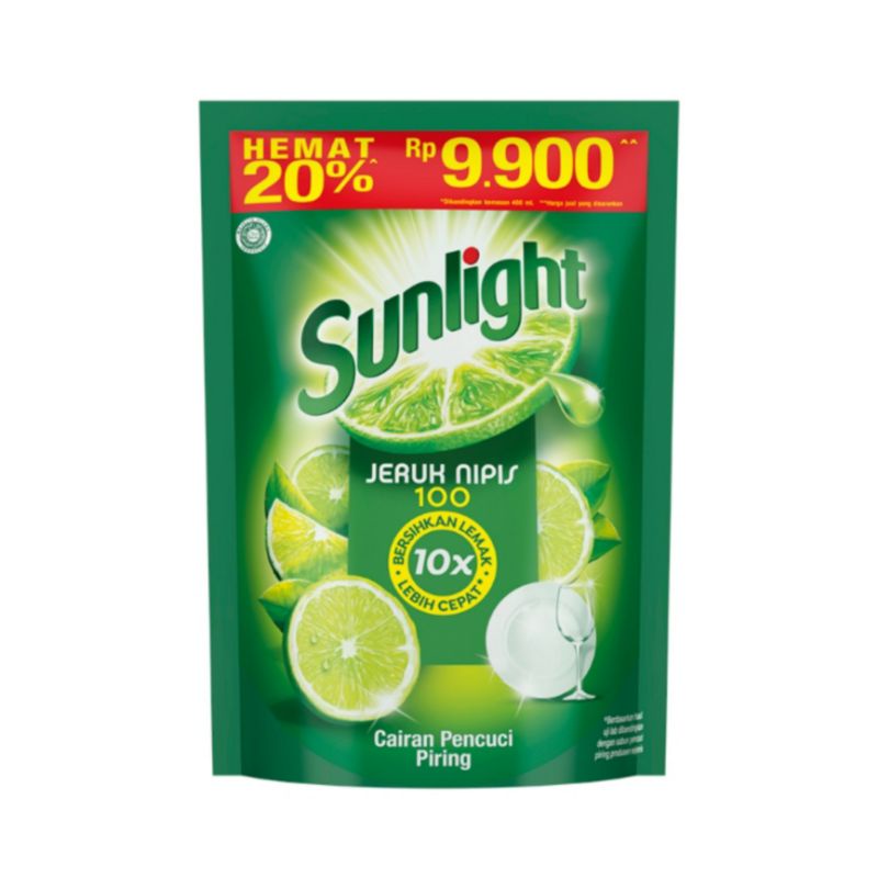 Sunlight Sabun Cuci Piring Jeruk Nipis 460/510 ml