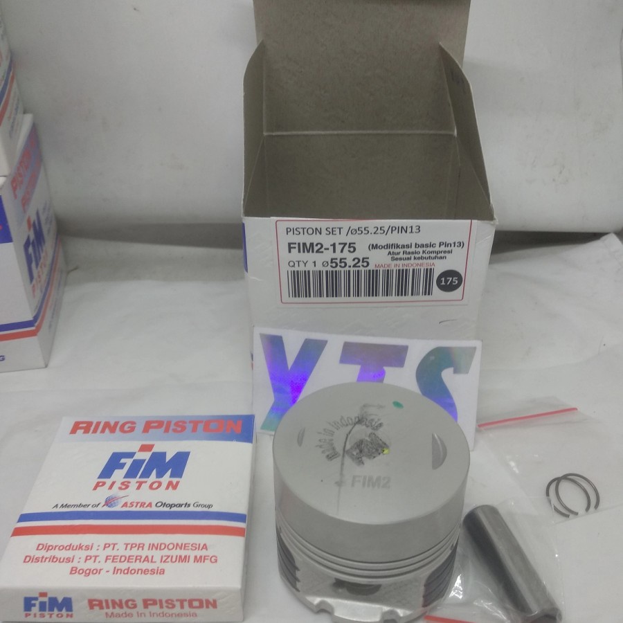 piston kit set jupiter z vega r fim2-175 55.25mm pin 13 custom