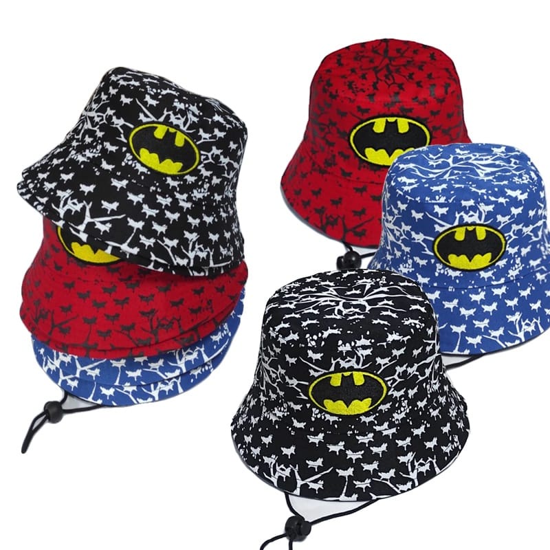 Topi Anak Laki Laki Superhero Batman Topi Bucket Anak Batman usia 2-10 Tahun bisa bayar di tempat