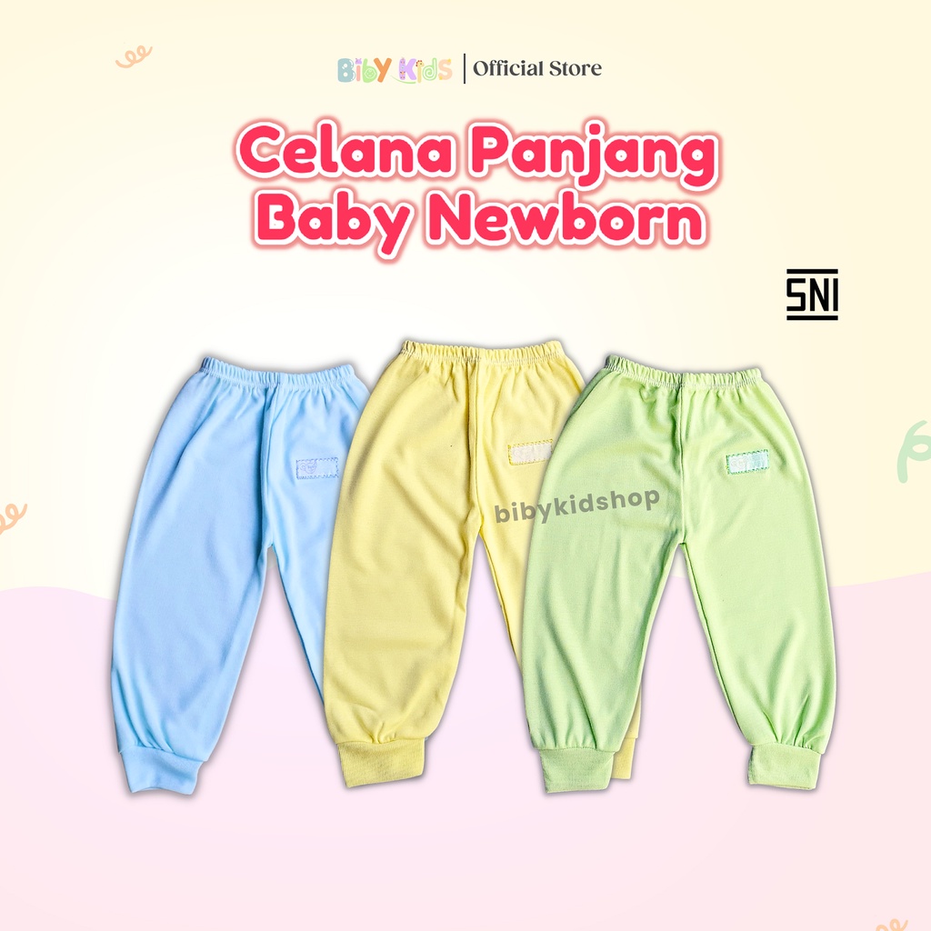 SNI Celana Bayi Baru Lahir UNISEX 0 3 Bulan Panjang Kaki Buka Murah Cowok Cewek Perlengkapan Newborn