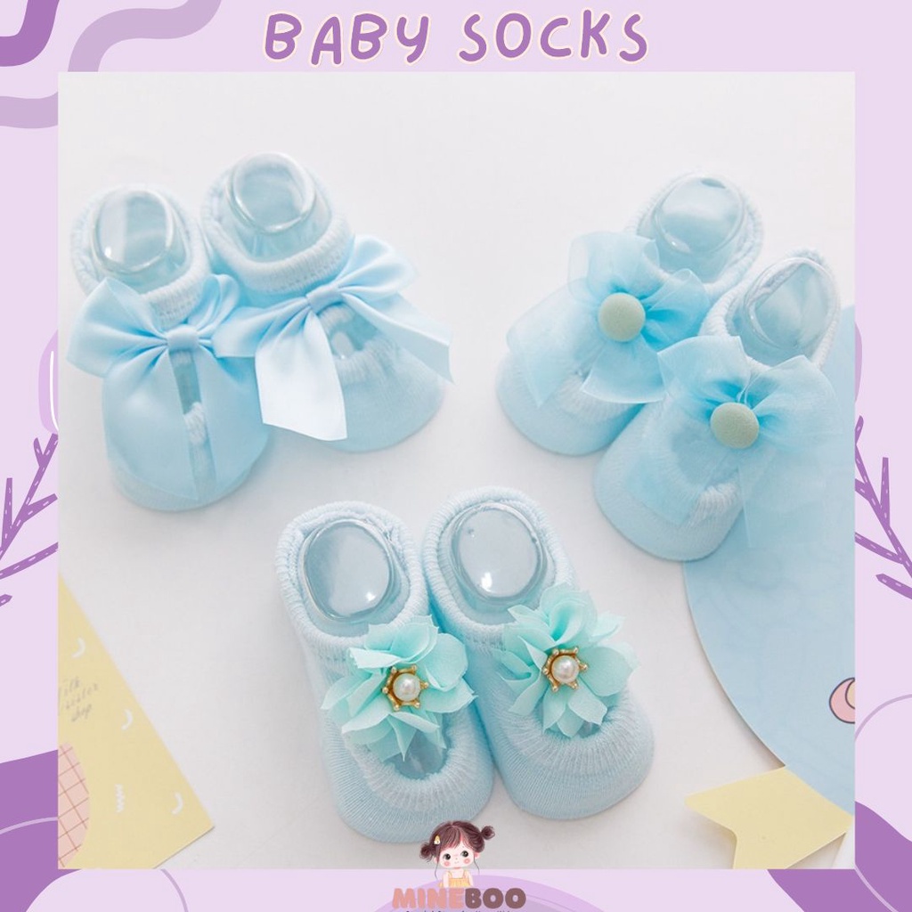 mineboo - A14 LALA PRINCESS Kaos kaki bayi perempuan kualitas premium motif 3 jenis(0-1th)