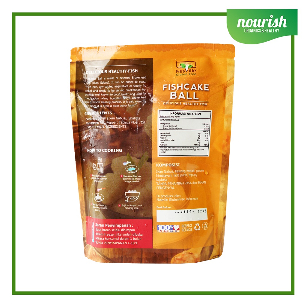 Nesville FISHCAKE BALLS ikan GABUS Non GMO,GLUTEN FREE,HALAL