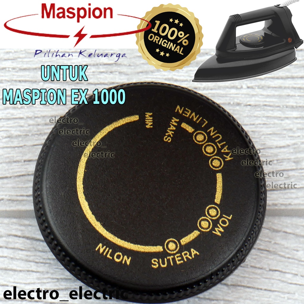 Sparepart Dudukan Elemen dan Knob Pengatur Panas Strika Maspion Setrika MASPION EX 1000 dan EX 1010