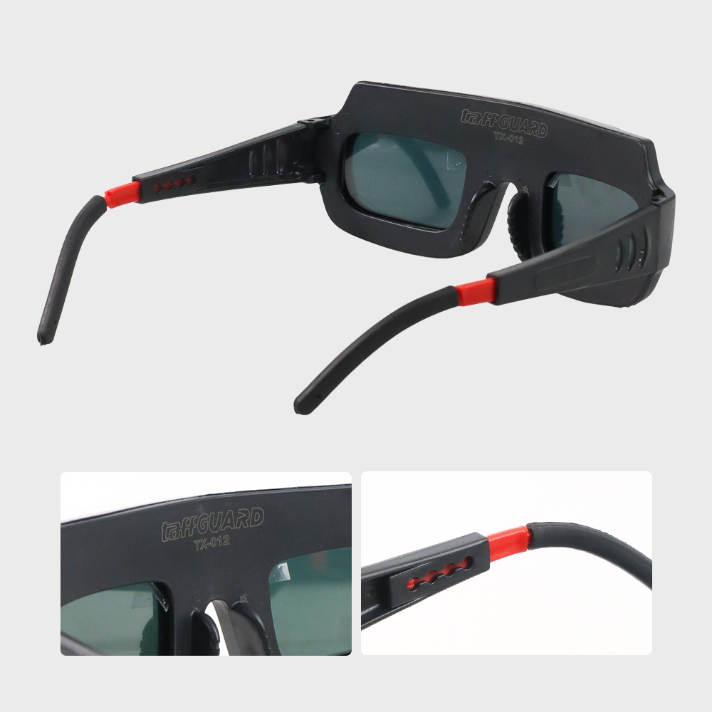 TaffGUARD Kacamata Las Otomatis Auto Darkening Soldering Googles - TX-012 - Black - 7ROT8BBK