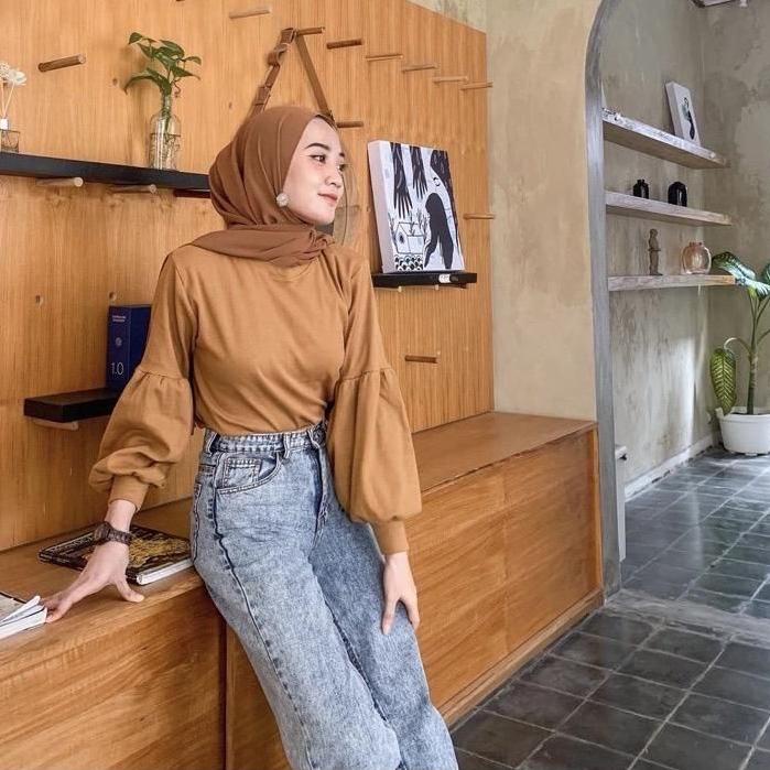 ☝ KAOS RIB TANGAN BALON / KAOS RIB PREMIUM LENGAN BALON PEEMIUM SOFT / KAOS RIB PREMIUM TANGAN BALON