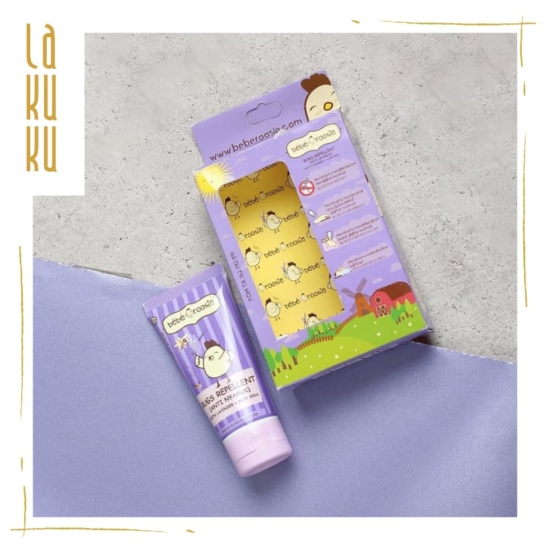 Lakuku - Bugs Repellent Bebe Roosie Cream Anti Nyamuk Aroma Lavender dan Telon Cream