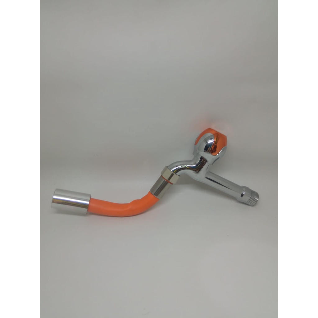 Kran Air Tembok Sambungan Selang Wudhu Panjang Stainlees Tahan Karat