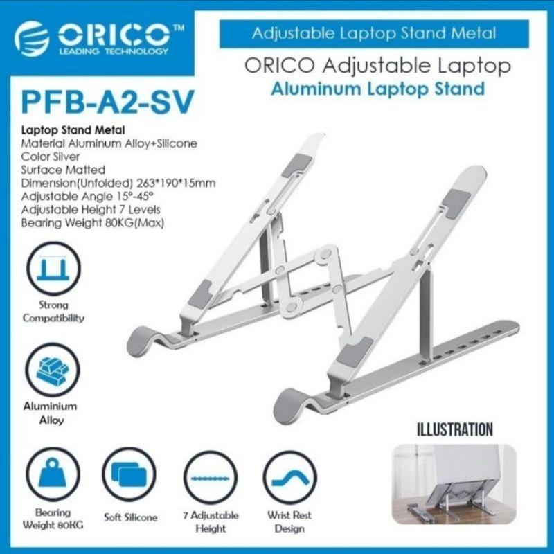 STAND LAPTOP ALUMUNIUM FREE POUCH -ORICO