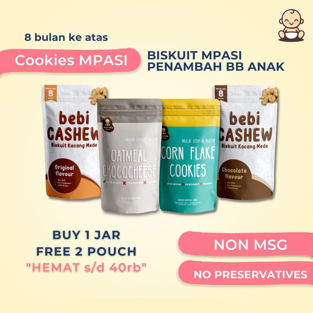 Cemilan Bayi Mpasi Anak 8 Bulan Non MSG Organik Homemade Bebites PUBS-006