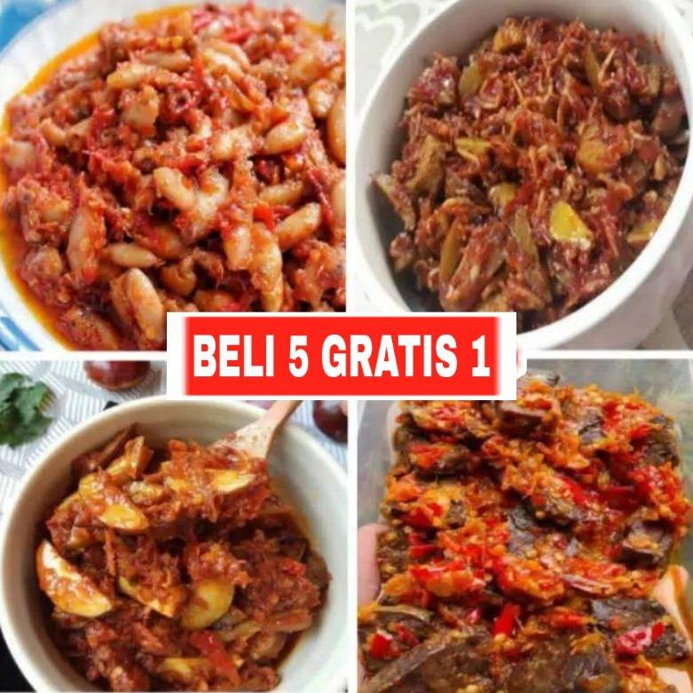 

10.10 FLASH SALE Sambal Baby Cumi, Paru, Cakalang, Teri Medan, Pete, Jengkol, Ayam Suir, Roa, Jengkol, Jambal