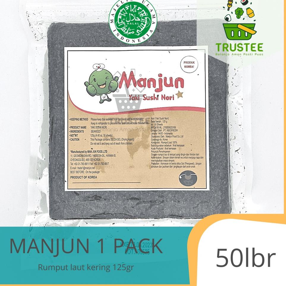 

❃ Manjun Yaki Sushi Nori - Roasted Seaweed - Rumput Laut Panggang kemasan 50 lbr ➱