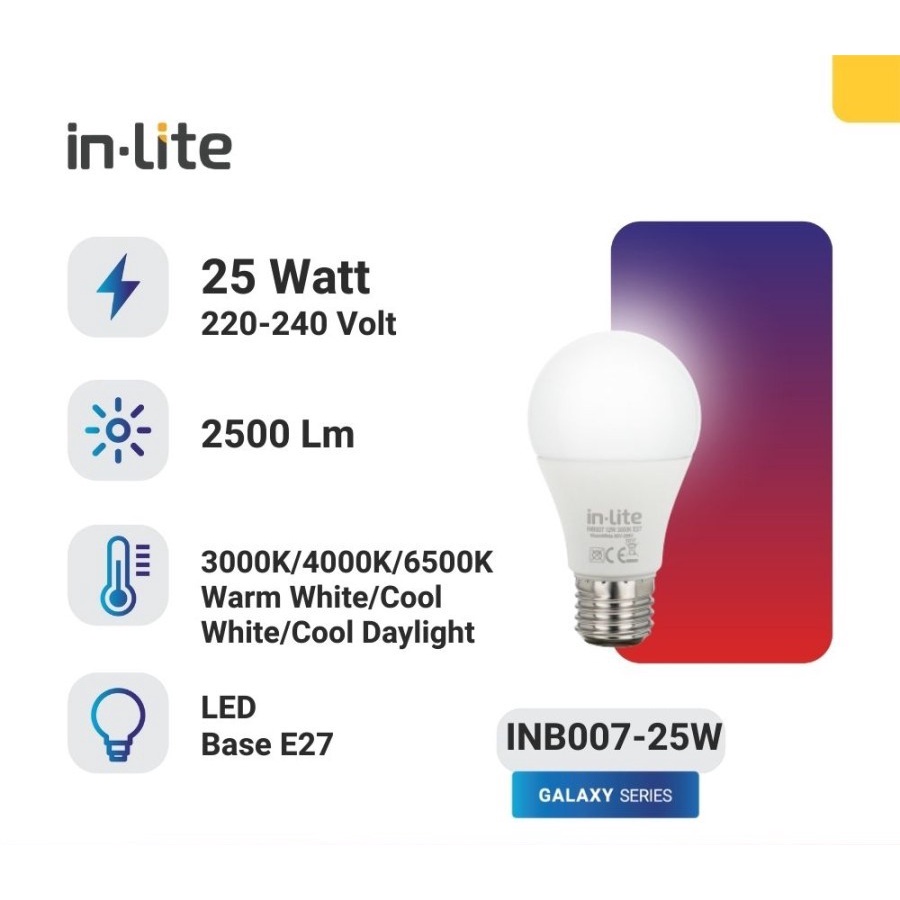 INLITE IN-LITE BULB BOHLAM LAMPU LED 25 WATT 25W