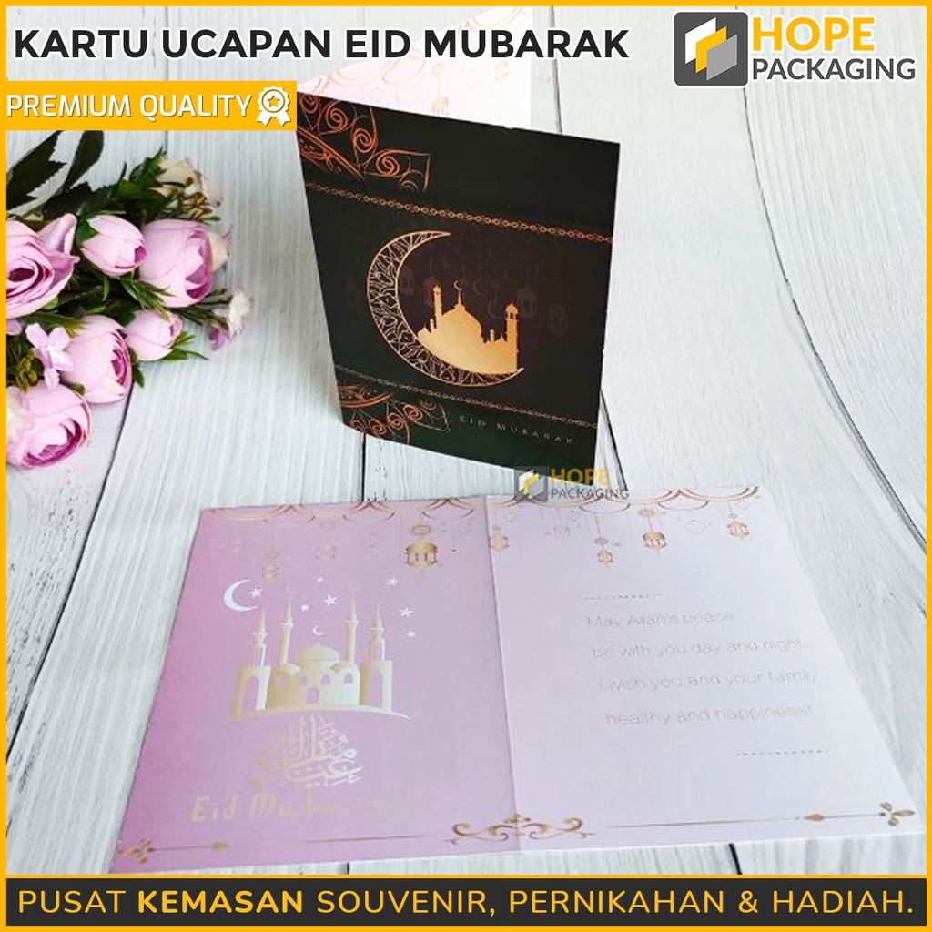 [ isi 5 PCS ] Kartu Ucapan Eid  / unik mewah murah / Gantungan Ucapan / Gantungan Gift Box