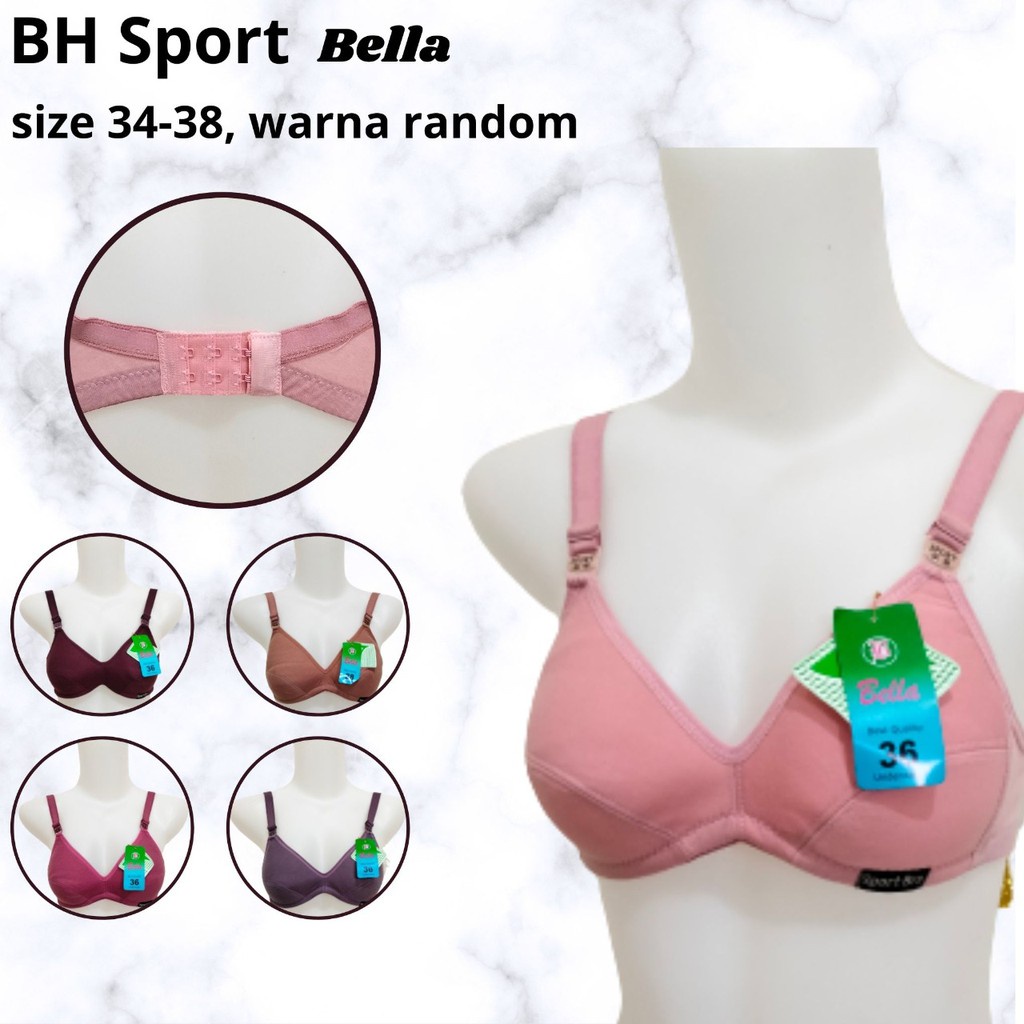 RC Bodyfit Bh Sport/Bh Remaja Bodifit/Bra Remaja Motif Busa Tipis Tanpa Kawat Size 32-36