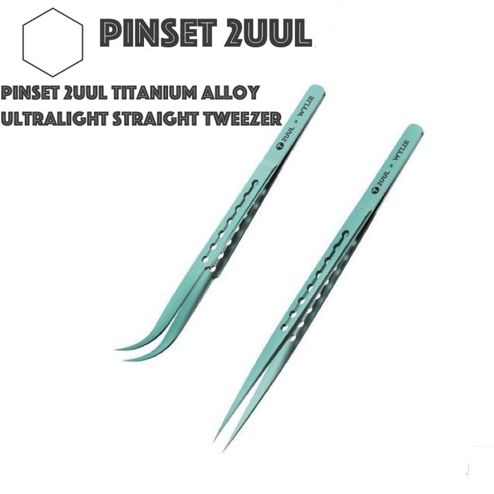 Terlaris Pinset 2Uul Titanium Alloy Ultralight Tweezer Ti11 / Ti12