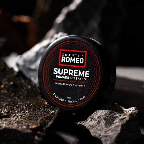 BPOM SHANTOS ROMEO SUPREME POMADE WATER BASED &amp; OIL BASED 75GR / GEL RAMBUT PRIA / SYE