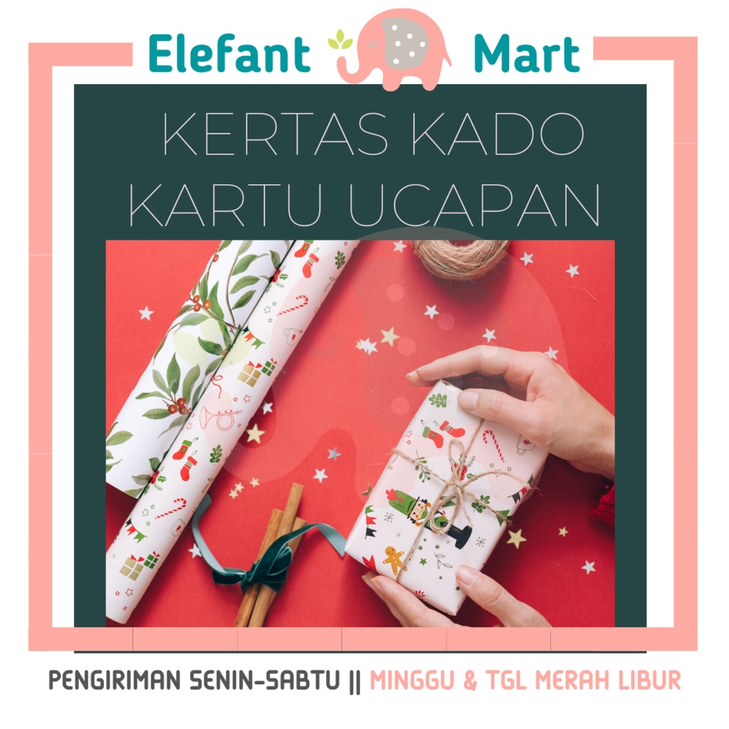 

ELEFANT MART - Kertas Kado Kartu Ucapan Souvenir Hadiah Paper Wrapping Gift Card