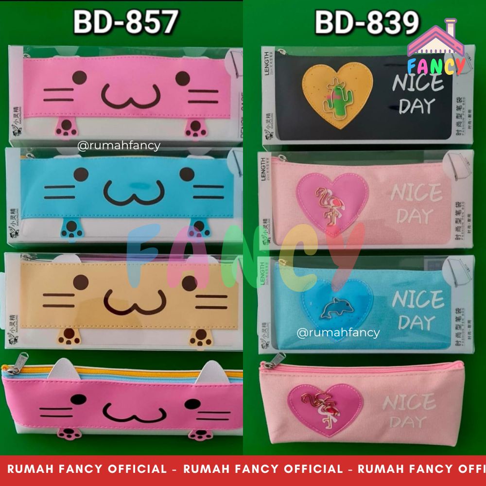 

Tempat Pensil / Kotak Pensil Mika Xiao Ling Jing cat Kucing BD 857 / LOVE 839 / FRUIT 827