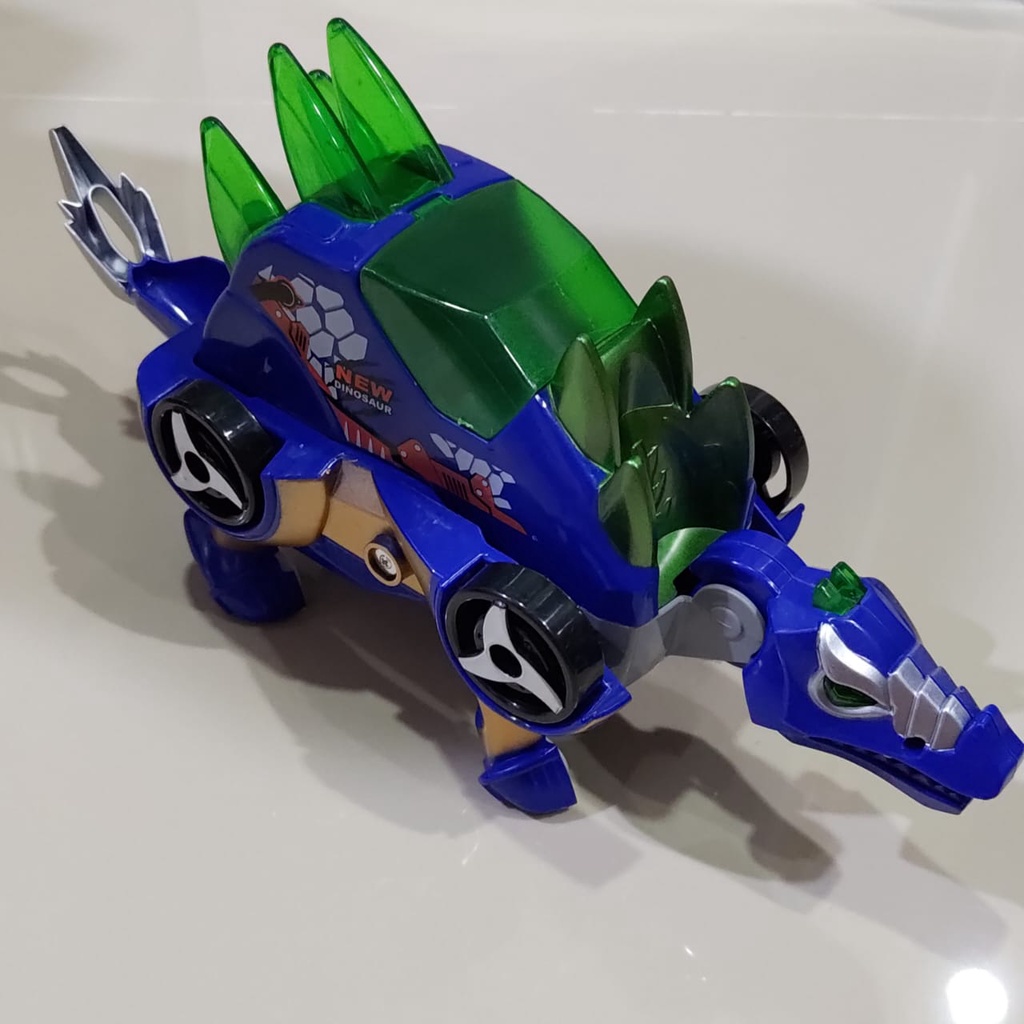 SNI toys mainan anak unisex robot meca mecha dino dinosaurus alloy 2in1 mobil dinosaurus transformer transformation