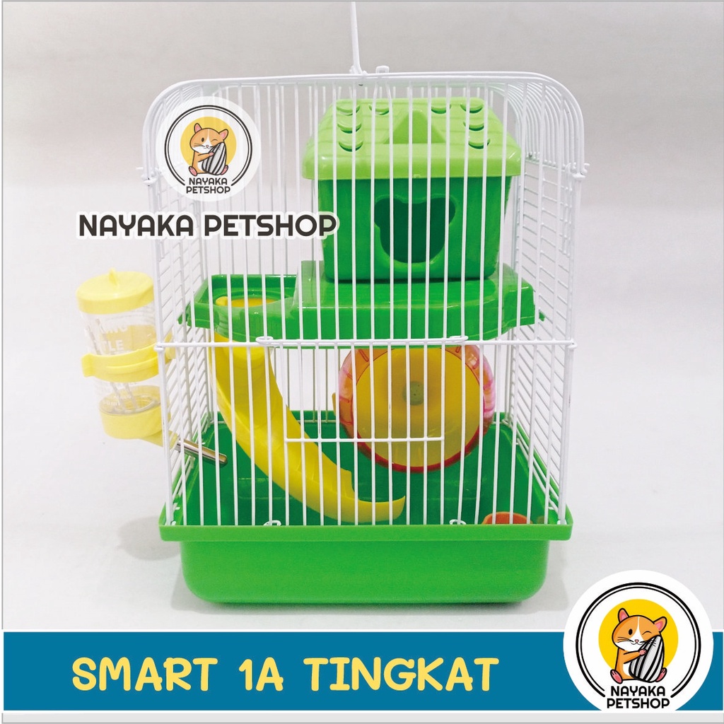 Smart Tingkat 1A Kandang Hamster Murah Tingkat 2 Lantai Rumah Besi Jeruji Hewan