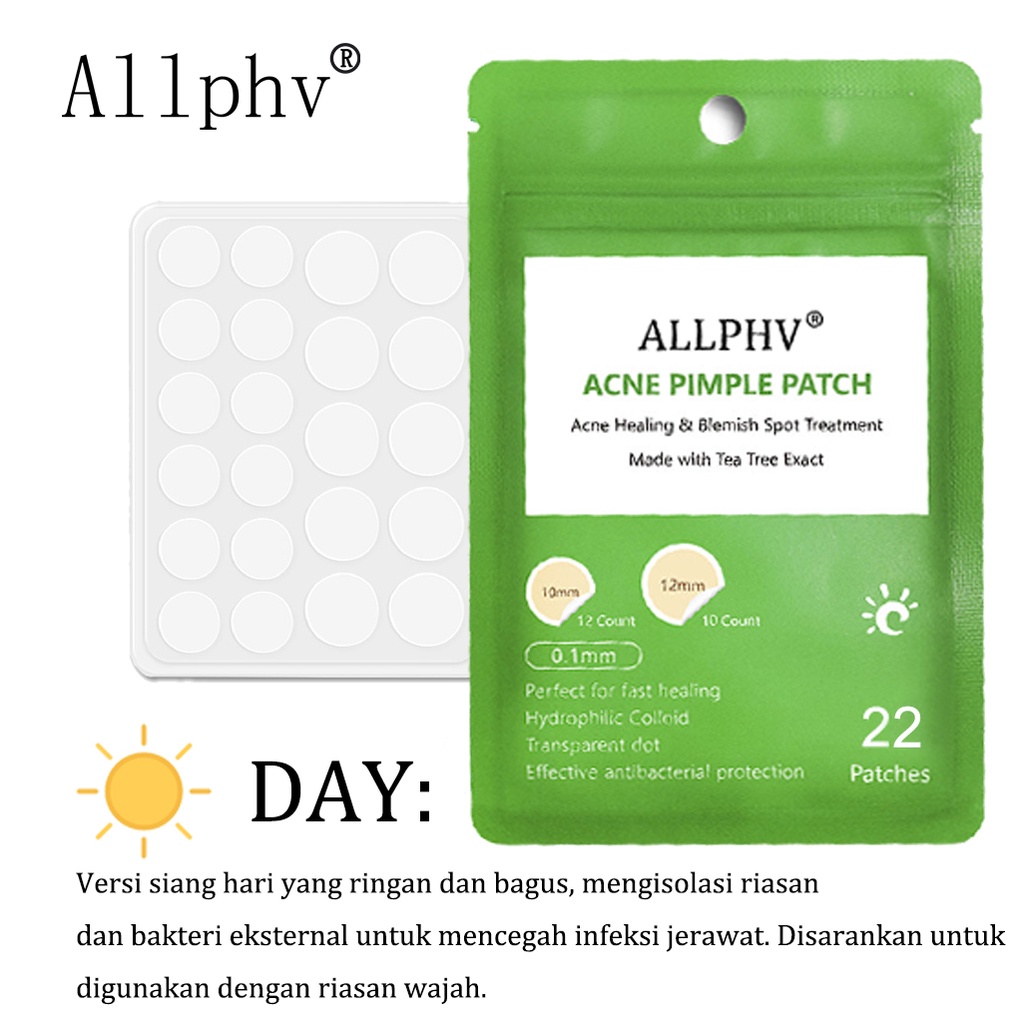 BREYLEE / ALLPHV Acne Pimple Patch Removal Penghilang Jerawat Day Use 0.1mm and Night Use 0.3mm (22 stiker)