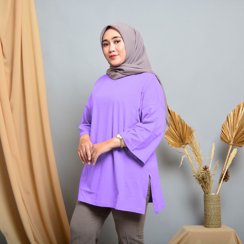 VS - KEYSILA OVERSIZE LONGSLEEVE LENGAN PANJANG FASHION WANITA BABYTERRY / ATASAN BLOUSE