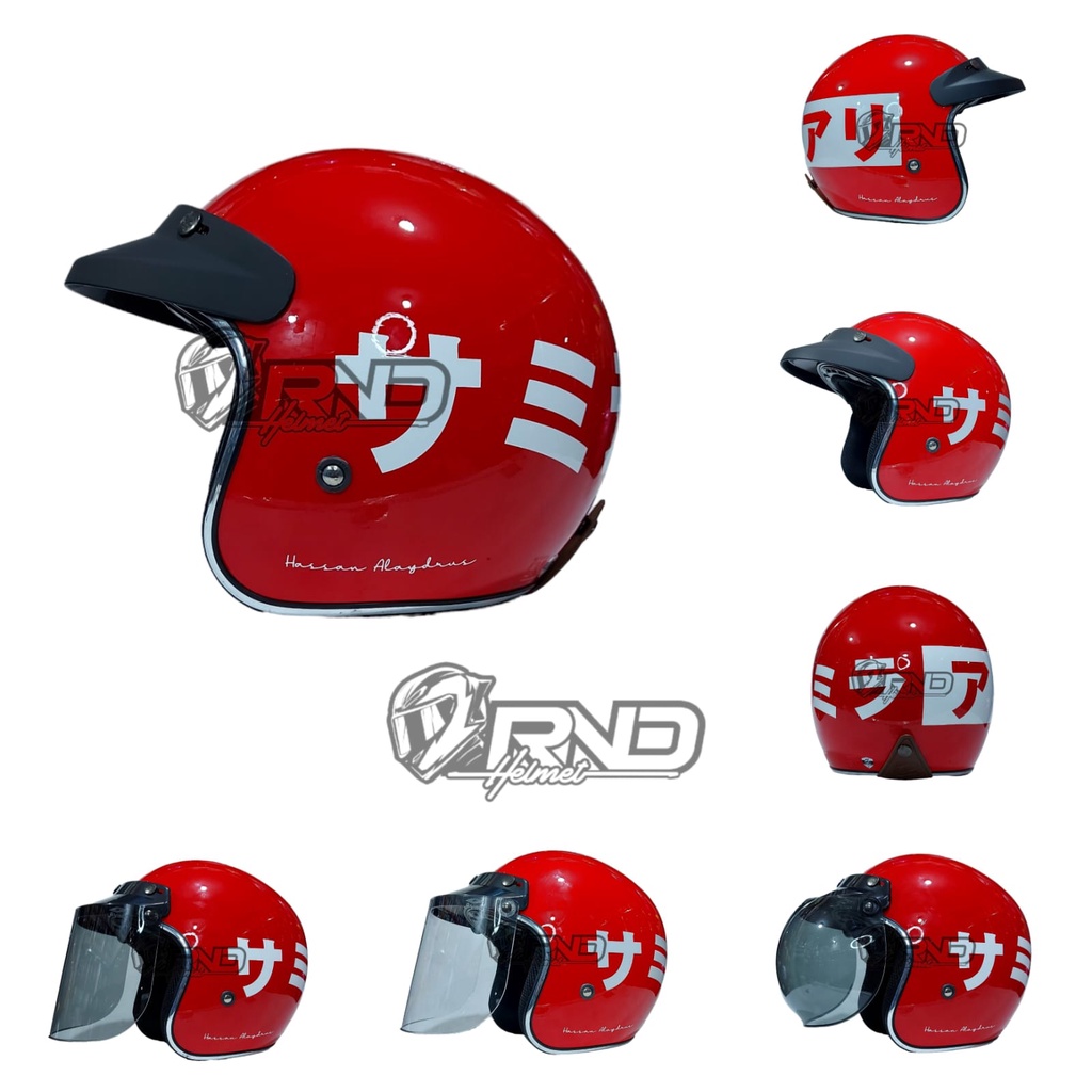 Helm JP Retro New Bigie Limited Edition Baba List Chrome By JPX Helmet