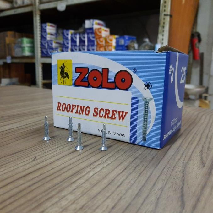 Roofing Screw SDS FH / Roofing Baja Ringan 8 x 25 merk ZOLO
