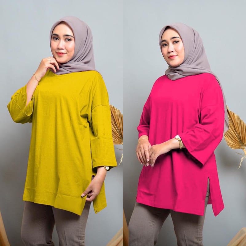 VS - KEYSILA OVERSIZE LONGSLEEVE LENGAN PANJANG FASHION WANITA BABYTERRY / ATASAN BLOUSE