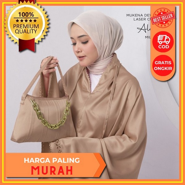 Mukena Dewasa Katun Rayon Adem Jumbo Motip Cemara Bisa Cod (Free Tas) Mukena Traveling Mini Pouch Mu