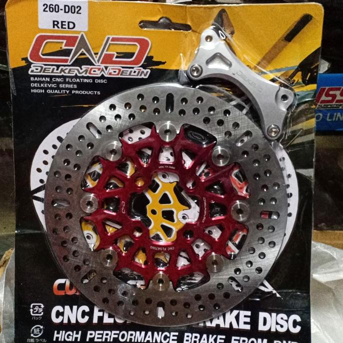 Sale Disc Brake Cakram Depan Delkevic 260Mm +Breket Beat Scoopy Vario Terlaris