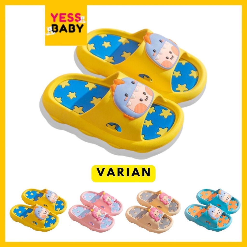 [COD] YESSBABY TWINKLE STARS Sandal Slop Anak Laki-laki Perempuan Cewek Motif Karakte Lucu Termurah Sepatu Import Fashion Terbaru Kekinian