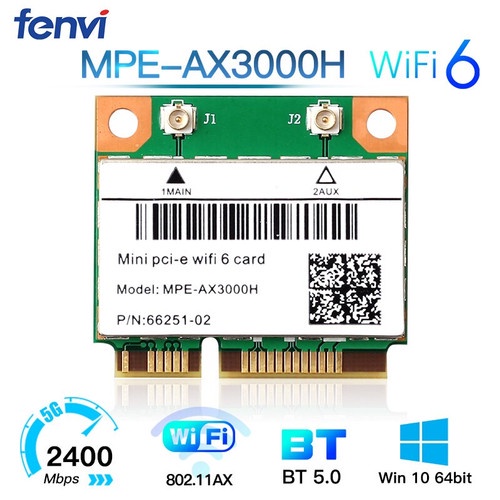 Wifi 6 Card Wireless Intel AC AX Bluetooth 5.2 HALF MINI PCIE AX200HMW AX200D2W
